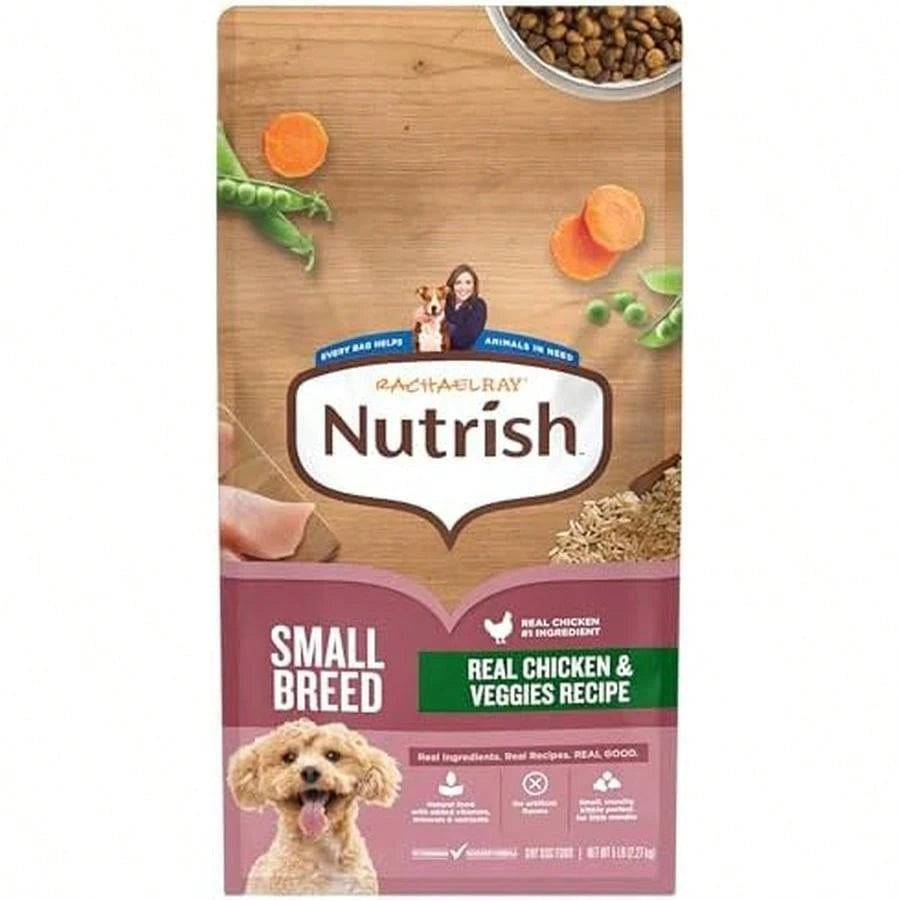 Rachael Ray Nutrish Small Breed Dry Dog Food – Real Chicken & Veggies Recipe (13 lb Bag)