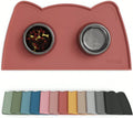 OHMO Silicone Cat Food Mat – Non-Skid Waterproof Pet Feeding Placemat for Dog & Cat Bowls (18 x 9.8 in)