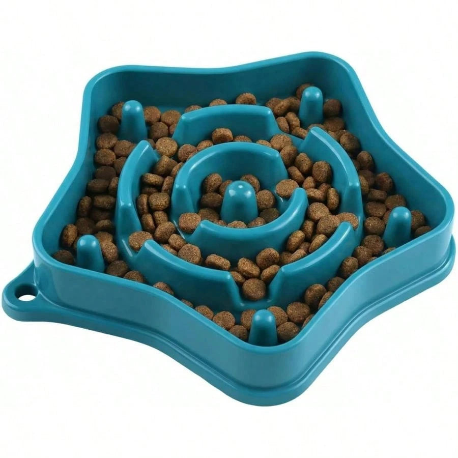 Pet Slow Feeder Bowl for Small Dogs – Puzzle Anti-Choking Slow Eating Bowl (350ml, BPA-Free)