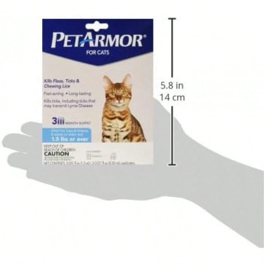 PetArmor Flea & Tick Treatment for Cats (Over 1.5 lbs) – 6 Month Topical Supply