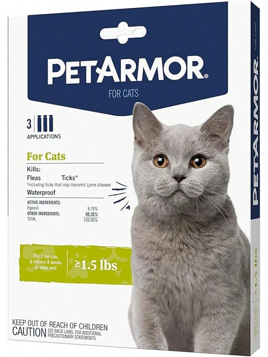 PetArmor Flea & Tick Treatment for Cats (Over 1.5 lbs) – 6 Month Topical Supply
