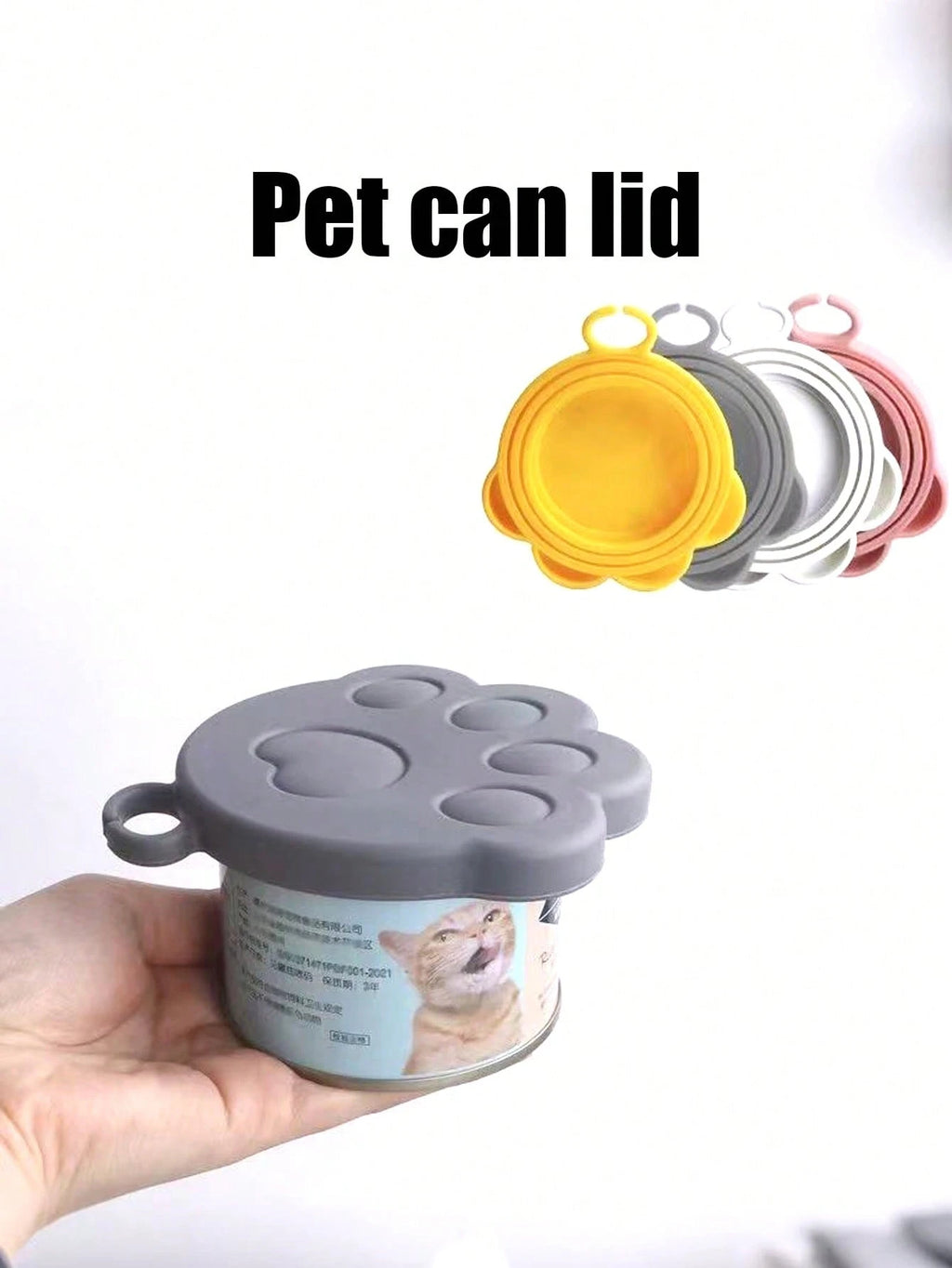 PETSIN Universal Pet Food Can Lid – Silicone Airtight Seal Cover for Cat & Dog Wet Food