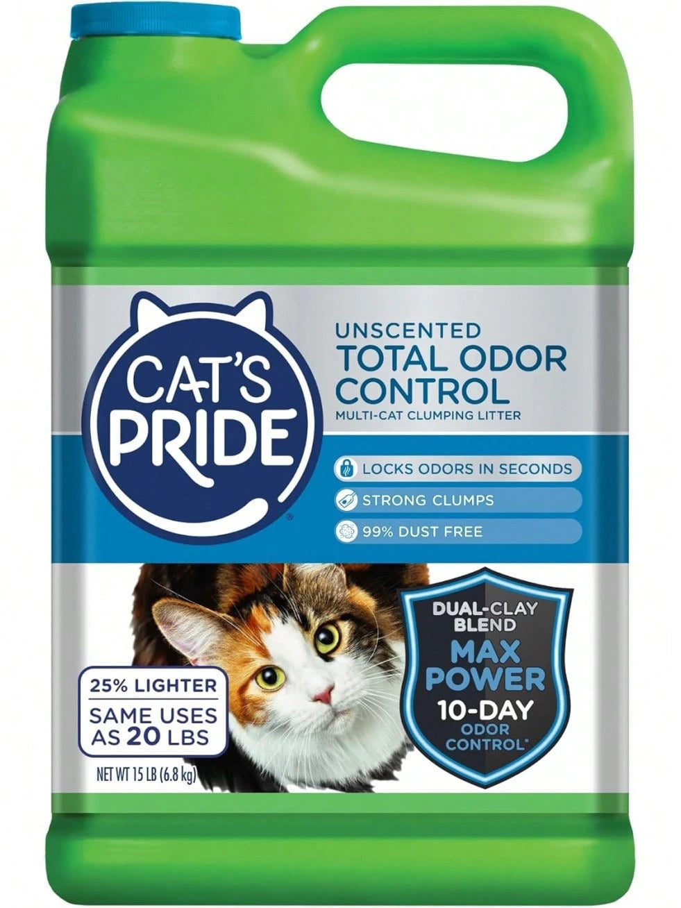 Cat’s Pride Max Power Total Odor Control Cat Litter – Strong Clumping, 99% Dust Free