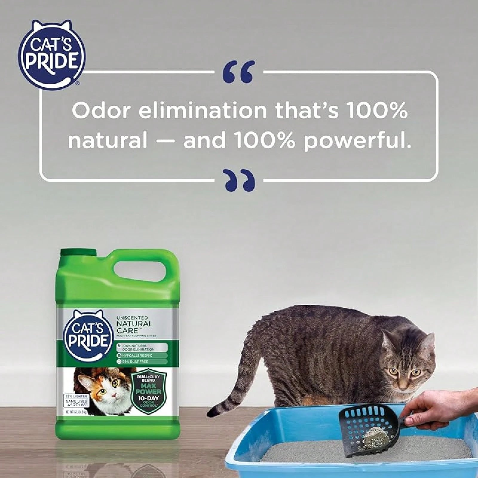 Cat’s Pride Max Power Total Odor Control Cat Litter – Strong Clumping, 99% Dust Free