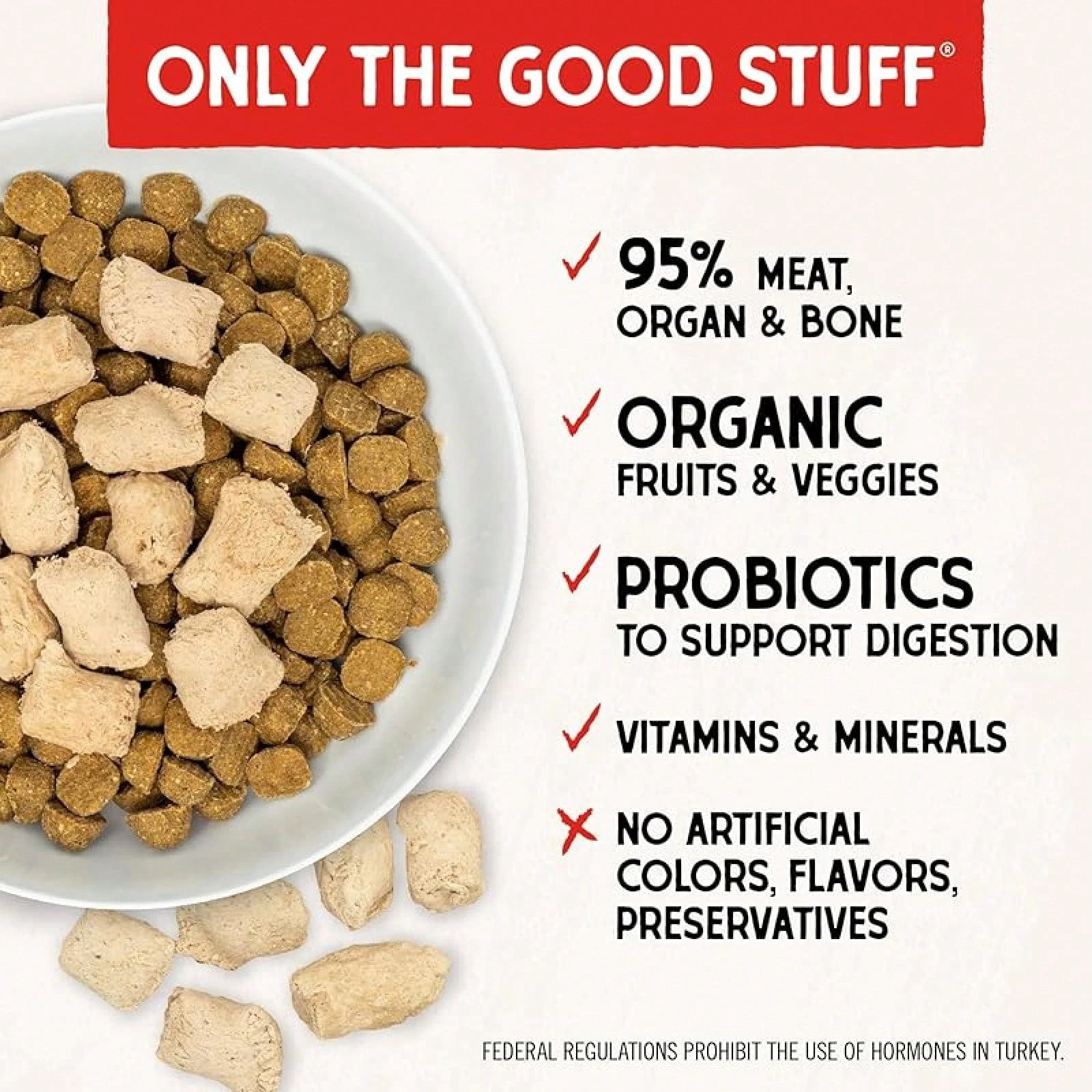 Stella & Chewy’s Freeze-Dried Tantalizing Turkey Meal Mixers – Dog Food Topper (95% Turkey, Organs & Bone, 18 oz)