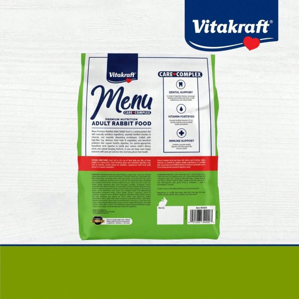 Vitakraft Vita Smart Complete Nutrition Rabbit Food – Natural Forage Blend (4 lb Bag)
